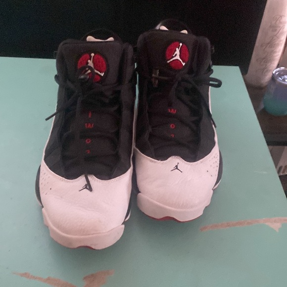 Jordan shoes. Black and white w/red. Size 13. Men’s - Picture 2 of 5